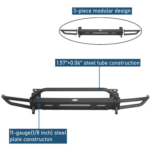 Bison Series Tube Front Bumper For 2008-2010 Porsche Cayenne 957 - Langshaker4x4