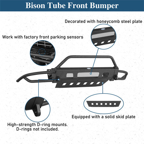 Bison Series Tube Front Bumper For 2008-2010 Porsche Cayenne 957 - Langshaker4x4