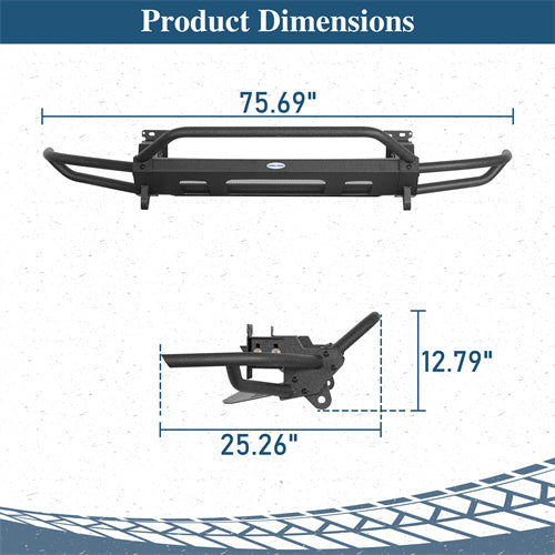 Bison Series Tube Front Bumper For 2008-2010 Porsche Cayenne 957 - Langshaker4x4