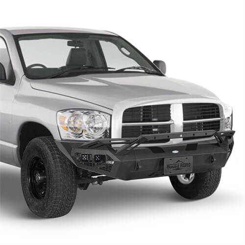 Earthshaker Series Front Bumper w/ Winch Plate & LED Lights For 2006-2008 Ram 1500 - LandShaker