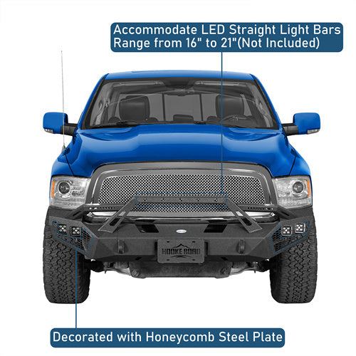 Road Trip Earthshaker Series Front Bumper w/ LED Lights For 2009-2012 Ram 1500 - LandShaker