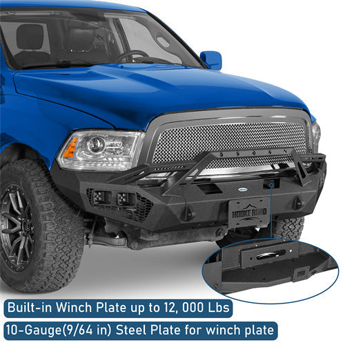 Road Trip Earthshaker Series Front Bumper w/ LED Lights For 2009-2012 Ram 1500 - LandShaker