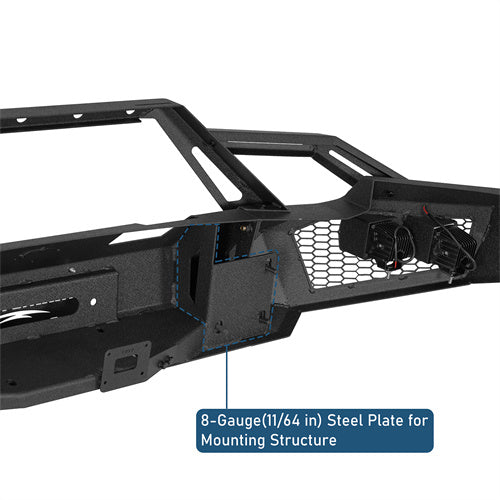 Road Trip Earthshaker Series Front Bumper w/ LED Lights For 2009-2012 Ram 1500 - LandShaker