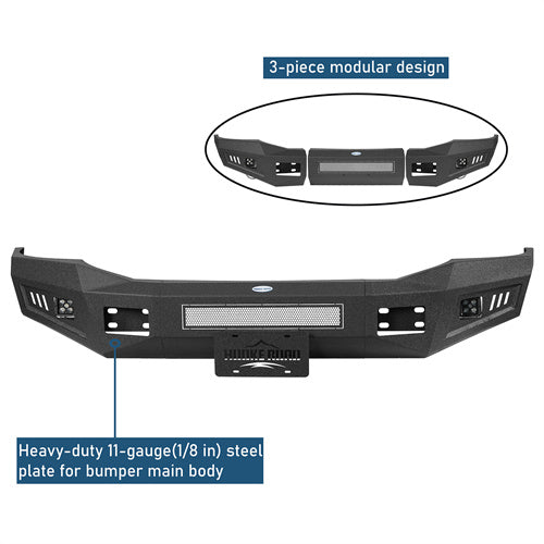 Road Trip Guardian Ⅱ Front Bumper For 2006-2009 Ram 2500 3500 - Landshaker4x4
