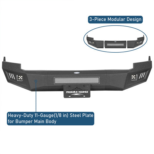 Road Trip Front Bumper w/ LED spotlights included For 2009-2012 Ram 1500 - LandShaker