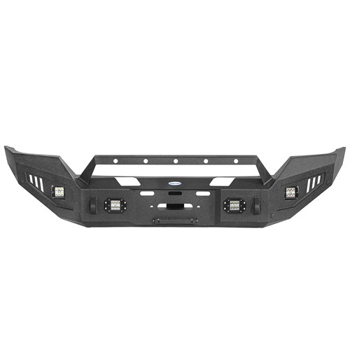 Full-Width Front Bumper w/ Winch Plate & LED Spotlights (16-18 Silverado 1500) -  LandShaker