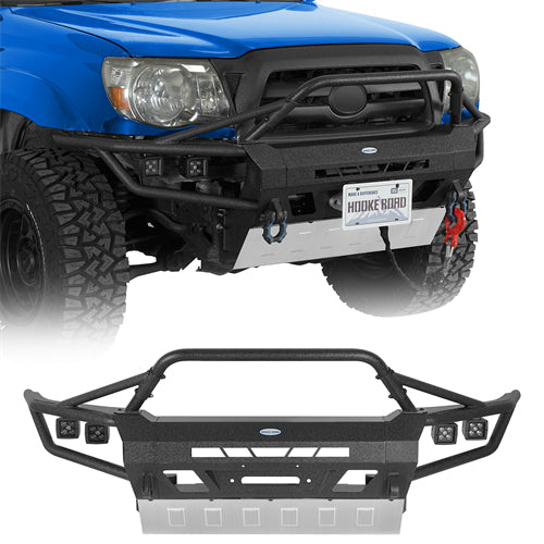 ExplorerX Tube Front Bumper w/ LED Lights For 2005-2011 Toyota Tacoma - Landshaker4x4