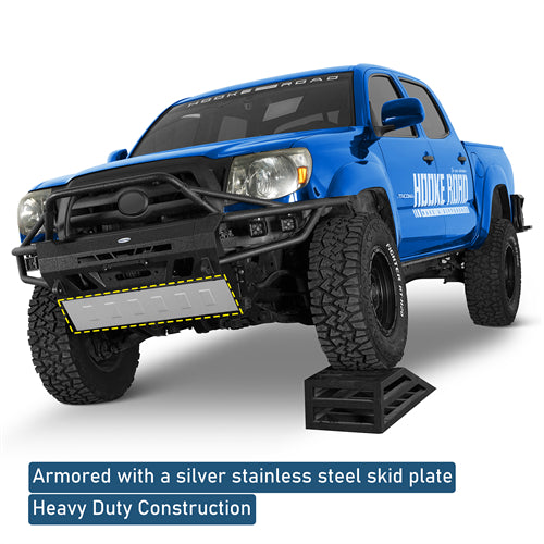 ExplorerX Tube Front Bumper w/ LED Lights For 2005-2011 Toyota Tacoma - Landshaker4x4
