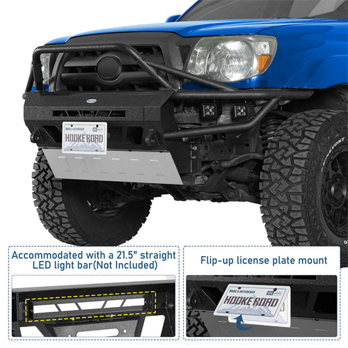 ExplorerX Tube Front Bumper w/ LED Lights For 2005-2011 Toyota Tacoma - Landshaker4x4
