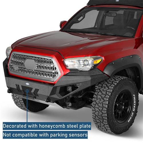 Front Bumper w/ LED Lights For 2016-2023 Toyota Tacoma 3rd Gen - LandShaker4x4