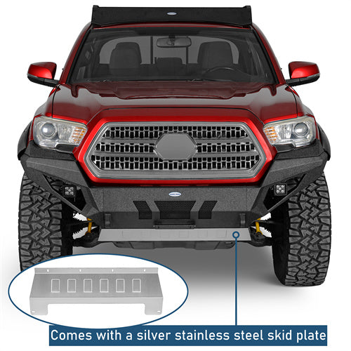 Front Bumper w/ LED Lights For 2016-2023 Toyota Tacoma 3rd Gen - LandShaker4x4