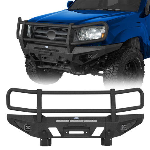 Front Bumper w/ Grille Guard For 2005-2011 Toyota Tacoma - Landshaker4x4