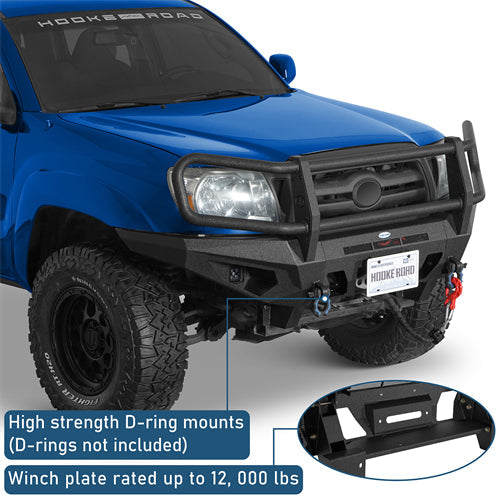 Front Bumper w/ Grille Guard For 2005-2011 Toyota Tacoma - Landshaker4x4