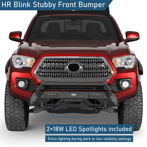 Front Bumper w/ LED Spotlights For 2016-2023 Toyota Tacoma - Landshaker4x4