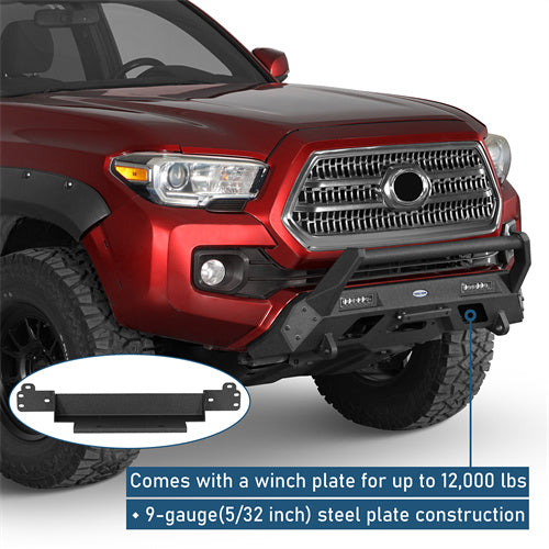 Front Bumper w/ LED Spotlights For 2016-2023 Toyota Tacoma - Landshaker4x4
