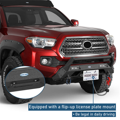 Front Bumper w/ LED Spotlights For 2016-2023 Toyota Tacoma - Landshaker4x4