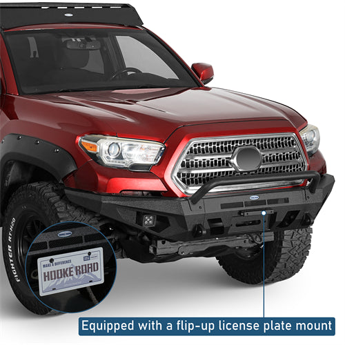 Front Bumper w/ LED Spotlights For 2016-2023 Toyota Tacoma - Landshaker4x4