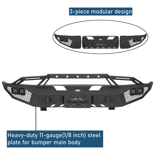 Off-Road Front Bumper w/ LED Lights For 2014-2021 Toyota Tundra - Landshaker4x4
