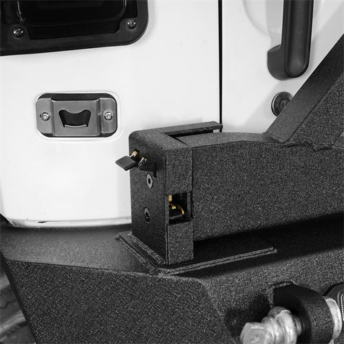 Front Bumper & Rear Bumper w/2 Inch Hitch Receiver(07-18 Jeep Wrangler JK)-LandShaker