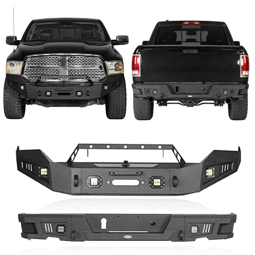 Full WidthFront Bumper & Rear Bumper(13-18 Dodge Ram 1500,Excluding Rebel)-LandShaker