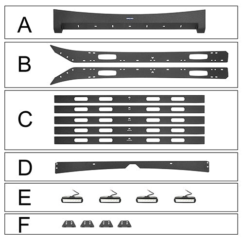 Front Bumper / Rear Bumper / Luggage Carrier(09-14 F-150 SuperCrew,Excluding Raptor)-LandShaker