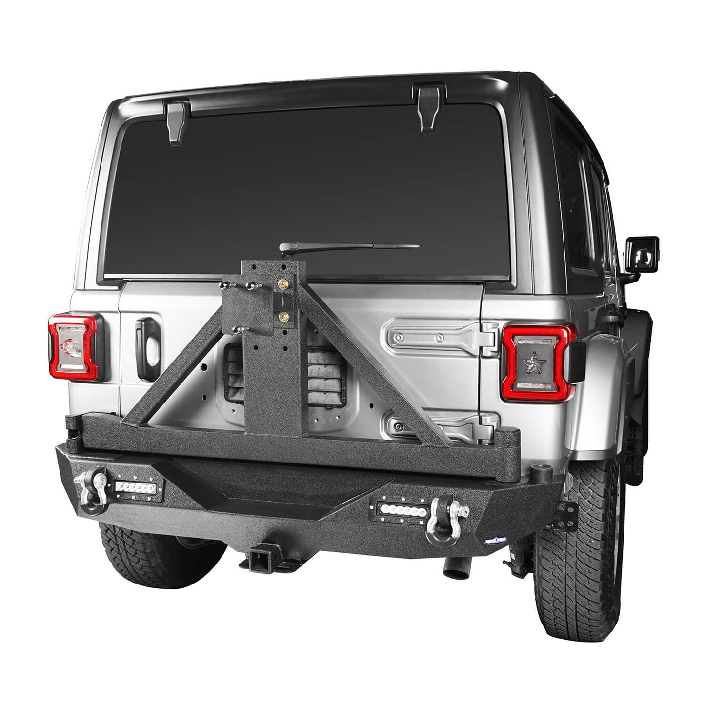 Front Bumper & Rear Bumper w/Tire Carrier(18-25 Jeep Wrangler JL)-LandShaker