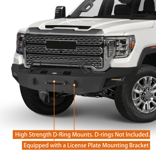 Front Bumper w/ Winch Plate & LED Spotlights (20-23 GMC Sierra 2500HD) - LandShaker