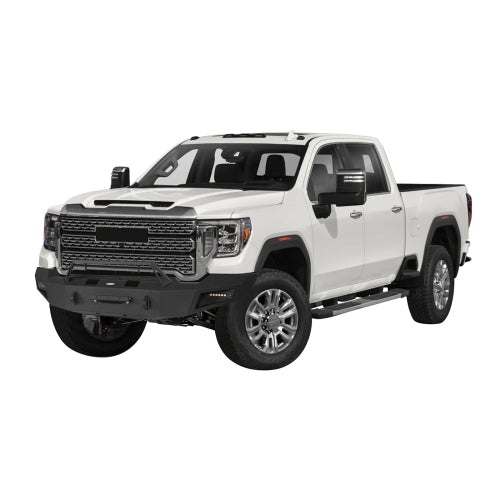 Front Bumper w/ Winch Plate & LED Spotlights (20-23 GMC Sierra 2500HD) - LandShaker