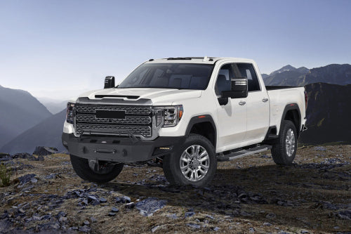 Front Bumper w/ Winch Plate & LED Spotlights (20-23 GMC Sierra 2500HD) - LandShaker