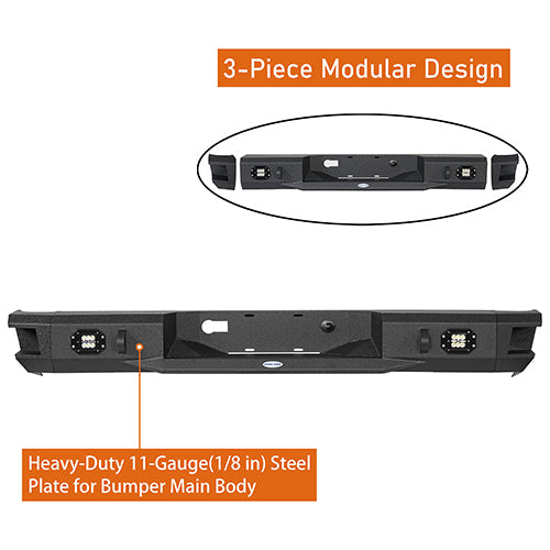 Front Bumper w/Hoop & Rear Bumper(07-13 Toyota Tundra)-LandShaker