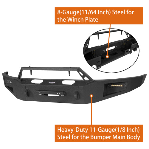 Front Bumper w/ Winch Plate (19-23 Ford Ranger) - LandShaker
