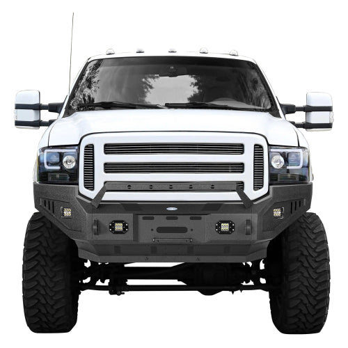 Front Bumper w/ Winch Plate & LED Spotlights (05-07 Ford F-250) - LandShaker