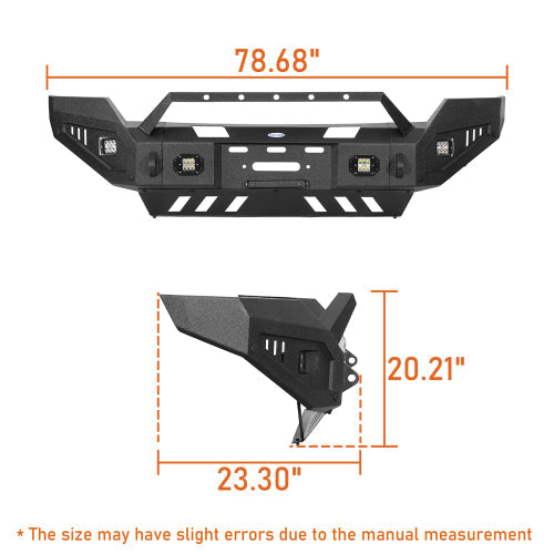 Front Bumper w/ Winch Plate & LED Spotlights (11-16 Ford F-250) - LandShaker