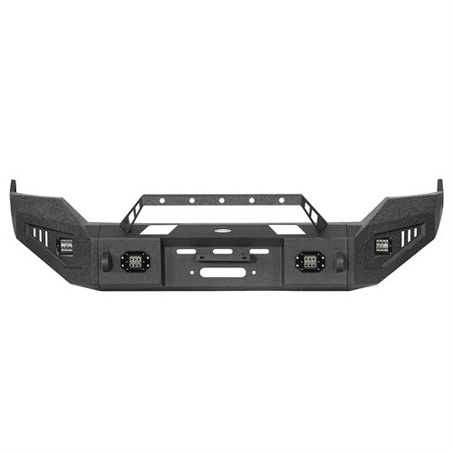 Front Bumper w/ Winch Plate & LED Spotlights (13-18 Ram 1500, Excluding Rebel) - LandShaker