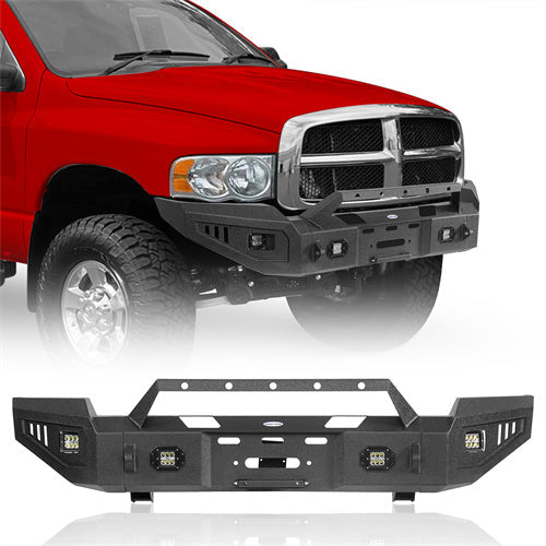 Discovery Ⅰ Full Width Front Bumper w/ Winch Plate & LED Spotlights (03-05 Ram 2500, Excluding Diesel Models) - LandShaker