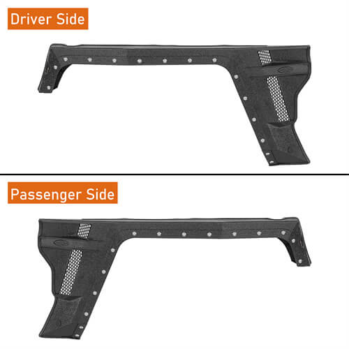 Bulwark Front Fender Flares w/Turn Signal Lights For 2007-2018 Jeep Wrangler JK - LandShaker