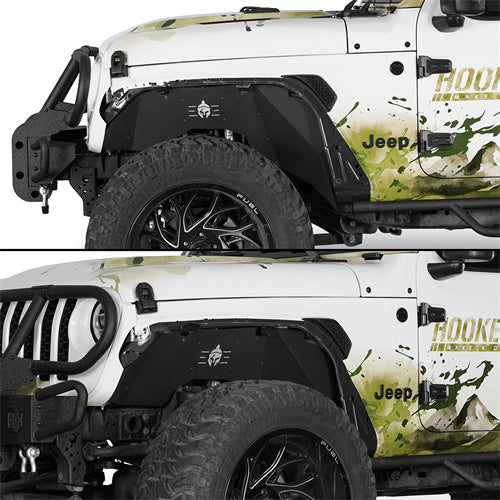 Front Inner Fender Liners For 2018-2025 Jeep Wrangler JL / Gladiator JT (Excluding Rubicon 3.6L Engine) - langshsker