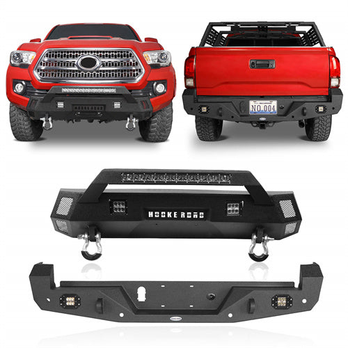 Front & Rear Bumpers Combo(16-22 Toyota Tacoma 3rd Gen)-LandShaker