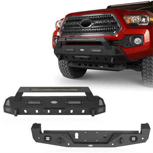 Front & Rear Bumpers Combo(16-22 Toyota Tacoma 3rd Gen)-LandShaker
