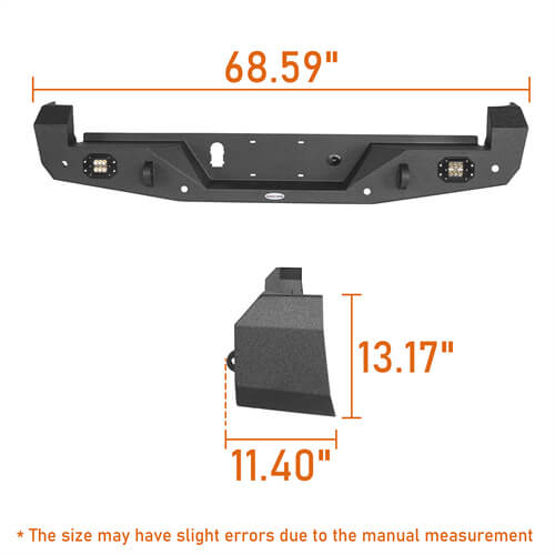 Front & Rear Bumpers Combo(16-22 Toyota Tacoma 3rd Gen)-LandShaker