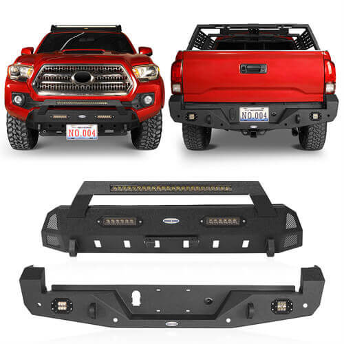 Front & Rear Bumpers Combo(16-22 Toyota Tacoma 3rd Gen)-LandShaker