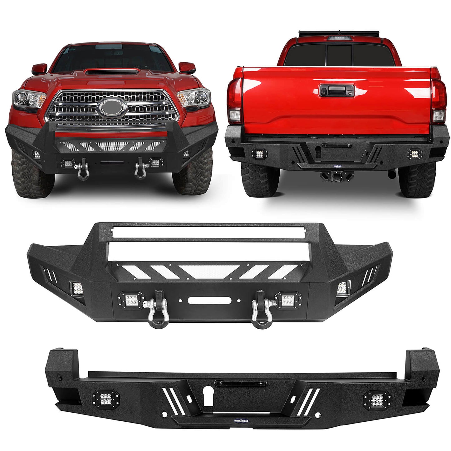 Front & Rear Bumpers Combo(16-22 Toyota Tacoma 3rd Gen)-LandShaker