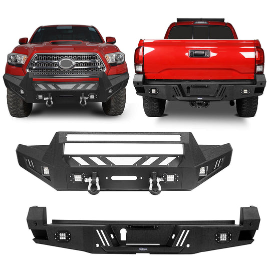 Front & Rear Bumpers Combo(16-22 Toyota Tacoma 3rd Gen)-LandShaker