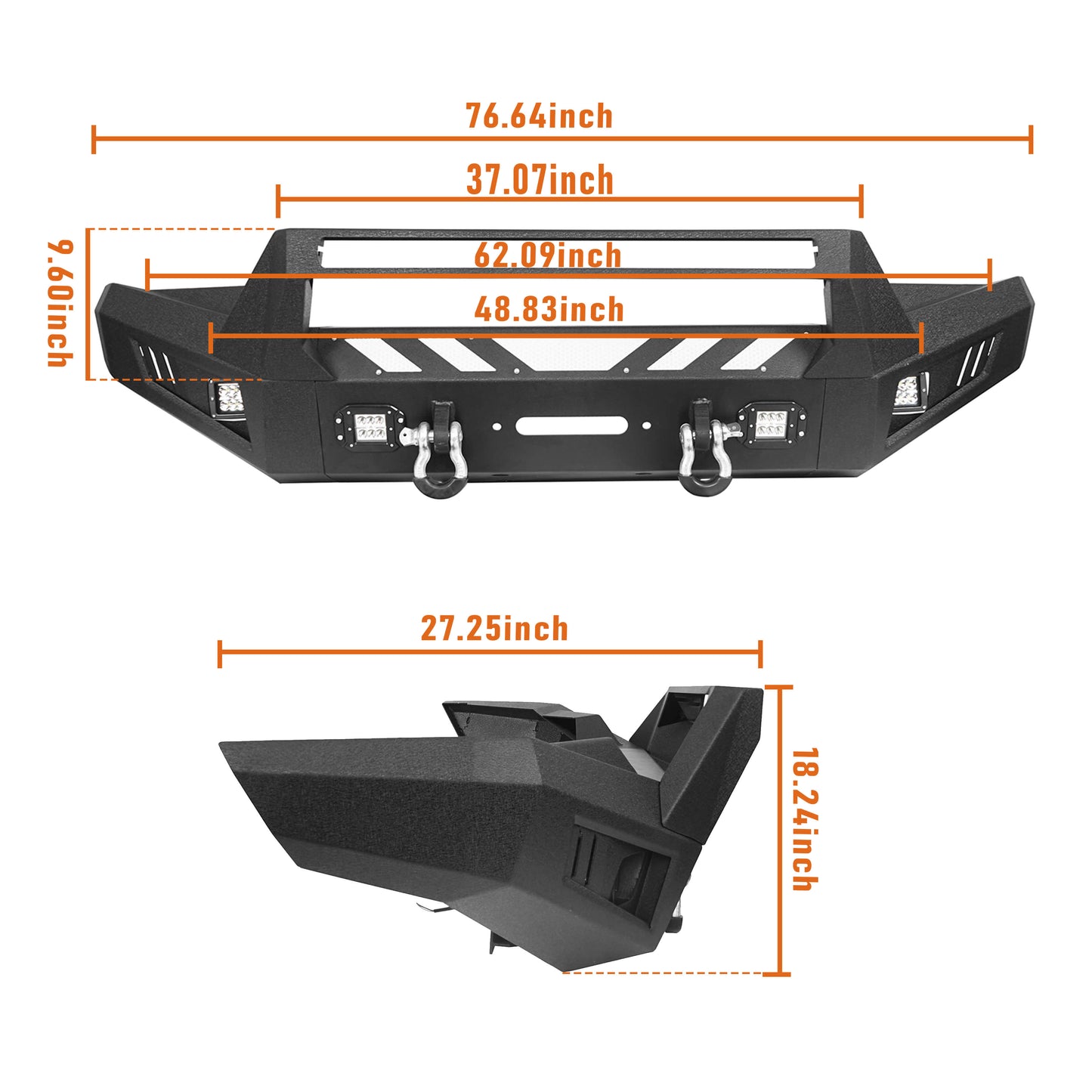 Front & Rear Bumpers Combo(16-22 Toyota Tacoma 3rd Gen)-LandShaker