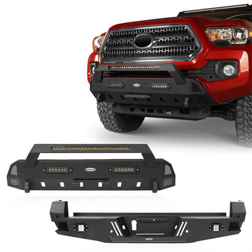 Front & Rear Bumpers Combo(16-22 Toyota Tacoma 3rd Gen)-LandShaker