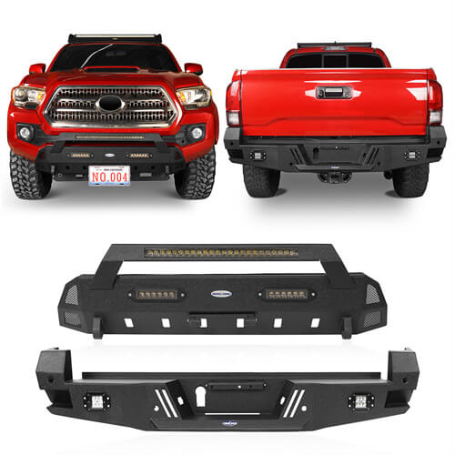 Front & Rear Bumpers Combo(16-22 Toyota Tacoma 3rd Gen)-LandShaker