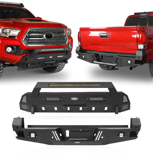 Front & Rear Bumpers Combo(16-22 Toyota Tacoma 3rd Gen)-LandShaker
