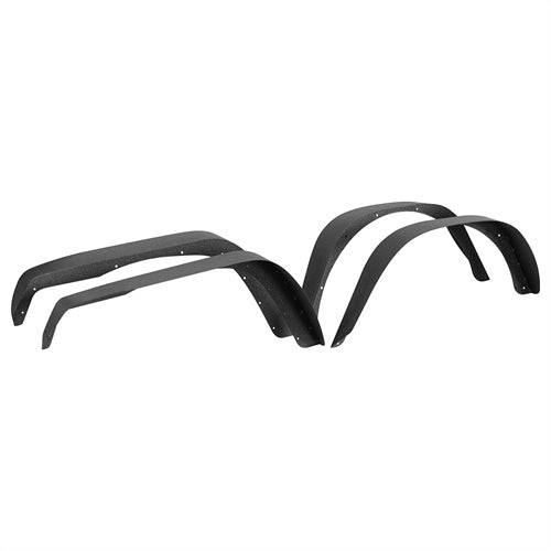 Slim Flat Front & Rear Fender Flares Kit For Jeep Wrangler YJ 1987-1995 - LandShaker4x4