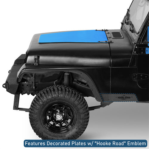 Slim Flat Front & Rear Fender Flares Kit For Jeep Wrangler YJ 1987-1995 - LandShaker4x4