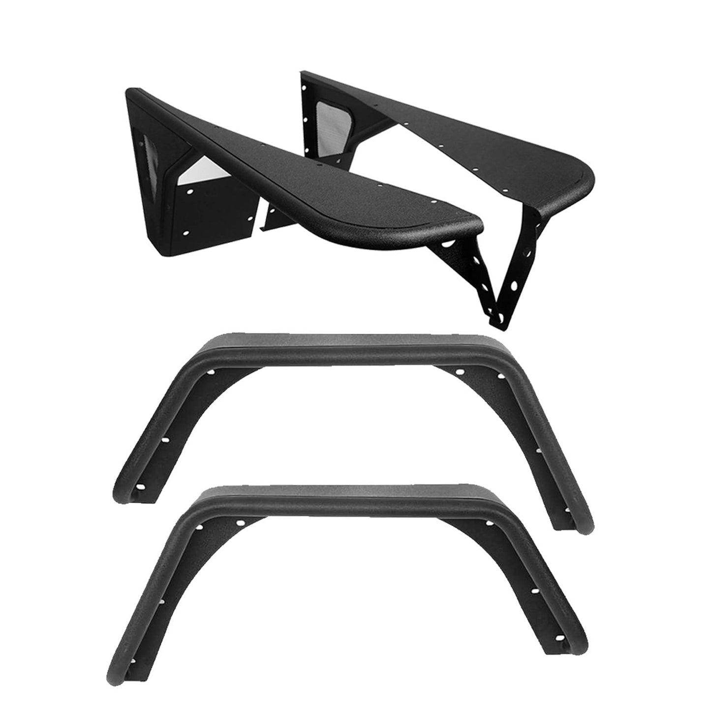 Front & Rear Fender Flares Tubular Fenders(97-06 Jeep Wrangler TJ)-LandShaker